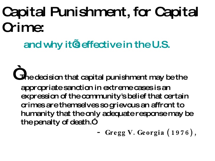 Capital punishment essays