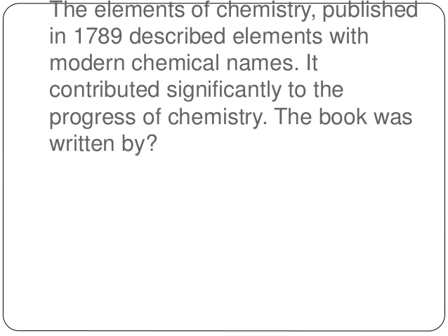 Chemistry quiz