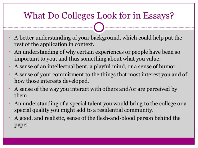 College application essay outline