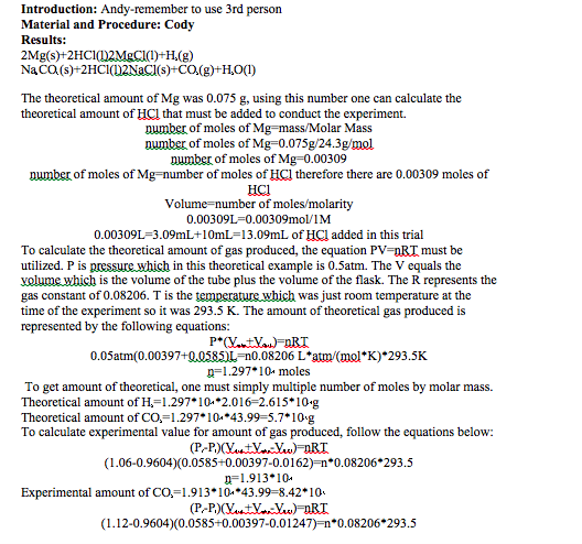 Conclusion lab report