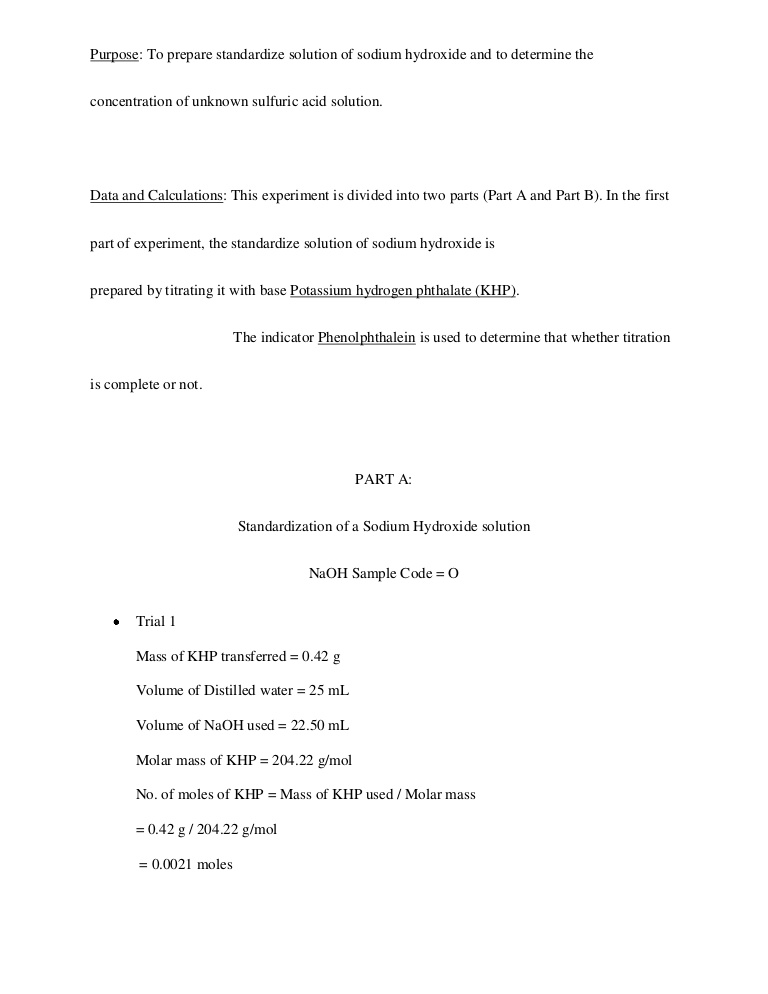 discussion acid base titration lab report