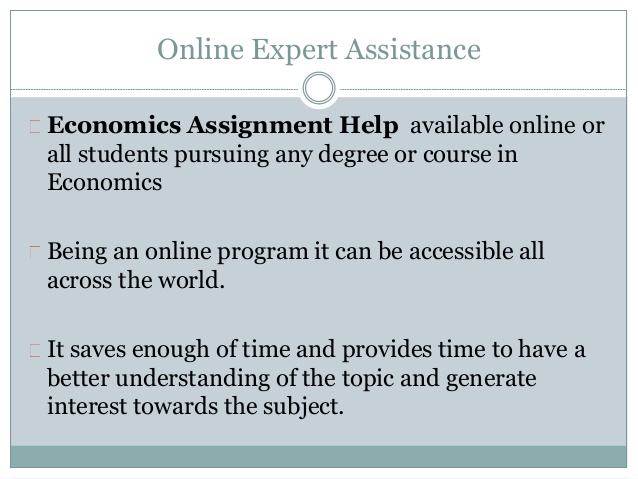 Economics assignment help