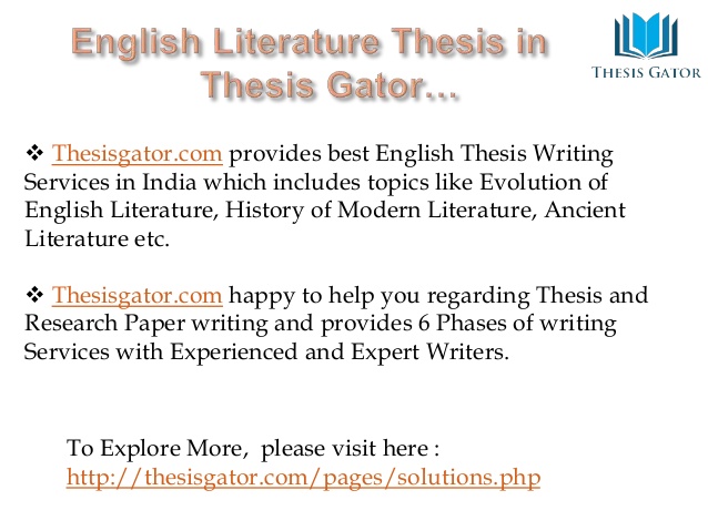 English thesis writing