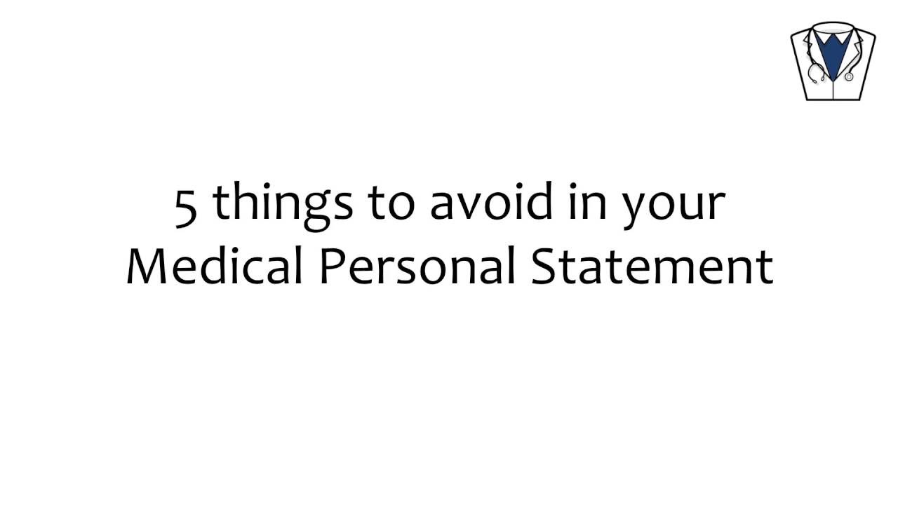 Medical personal statement