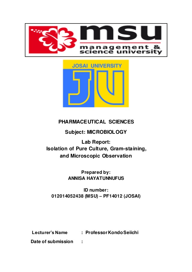 Microbiology lab report