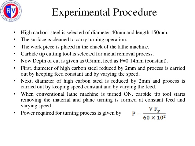 Procedure lab report