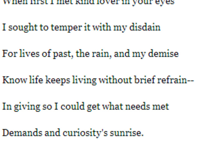 Sonnet writing help