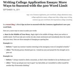 The college application essay