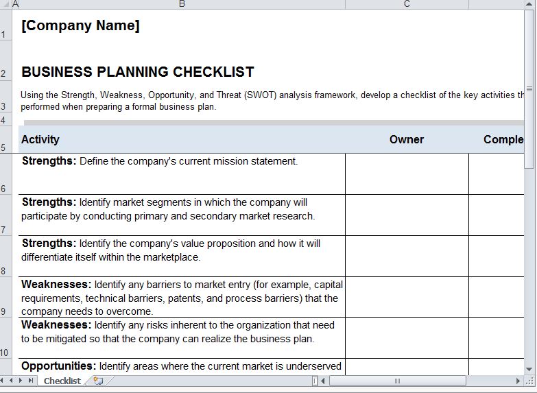 Work plan project